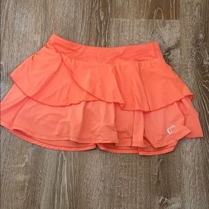 Coral tennis skirt